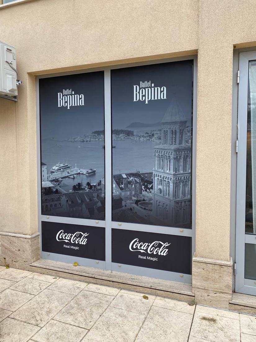 Oslikavanje izloga · Buffet Bepina